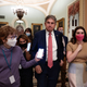 WASHINGTON, DC - DECEMBER 17: Sen. Joe Manchin (D-WV) is followed by reporters as he leaves a caucus meeting with Senate Democrats at the U.S. Capitol Building on December 17, 2021, in Washington, DC. Democrats continue to work on a path forward regarding the Build Back Better and election reform legislation ahead of the Holiday recess.
